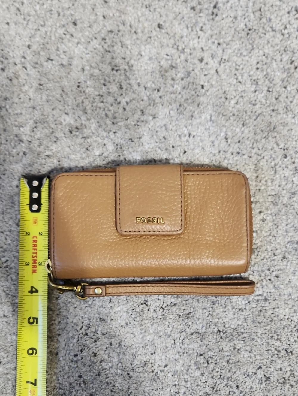 Fossil Madison Zip Around Clutch Wallet in Saddle